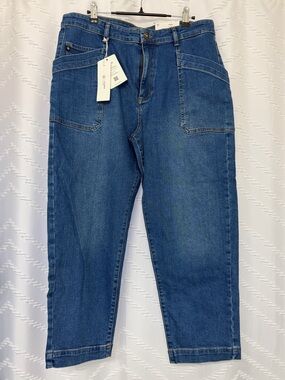 Ag Adriano Goldschmied Blue Tapered Safari Pant